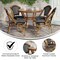 Flash Furniture Bordeaux French Bistro 31.5in. Table, Black and White PE Rattan, Glass Top w/4 Stack Chairs SDA-AD641012-80-4001-BKWH-NAT-GG - alternate 8
